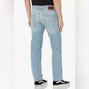 NWOT Guess Men's Eco Fletcher Slim Straight Fit Light Blue Jeans 36x32